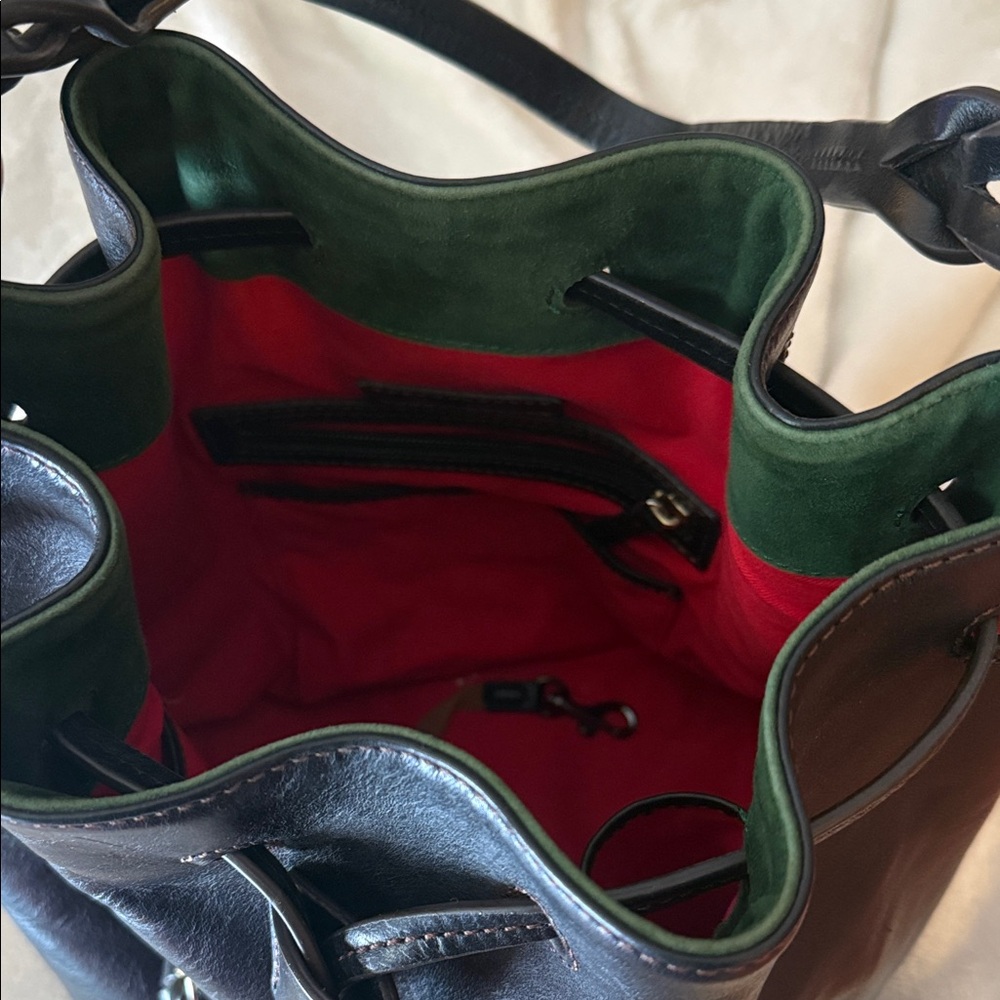 Dooney & Bourke Black Leather Bucket Bag - Picture 6 of 12